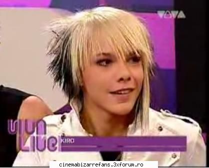 spuneti-va parerea despre kiro

yo una il ador .....e soooper mumos si simpatic :nebun:  :nebun: